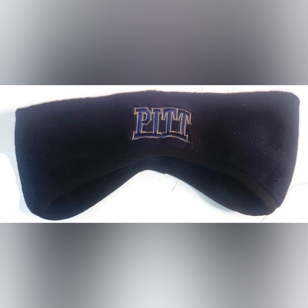 PITT PANTHERS, NCAA HEADBAND One Size, Fleece, NAVY.